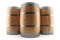 Group of three wine barrels