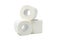 Group of toilet paper isolated on background