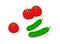 group tomatoes and cucumber. flat vector illustration design