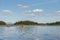 Group of touring kayakers in Enan river Sweden