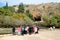 Group of tourists in Hermon Stream Nature Reserve in northern Is