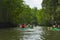 Group of tourists kayaking at Ao tha lane, Krabi