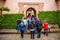 Group of tourists in Palacio del Generalife