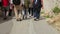 Group of tourists people walking in the old city of Jerusalem