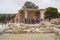 Group of tourists in the ruins of the palace of Knossos Greece, Crete,