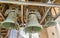 Group of tower bells in a medieval tower, Verona, Italy