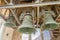 Group of tower bells in a medieval tower, Verona, Italy