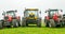 A group of tractors parked up