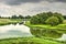 Group of trees on a moat island