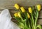 Group of tulips lying on the table