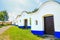 Group of typical outdoor wine cellars in Moravia, Czech Republic. Moravia wine region, tourism. Traditional buildings. Tourist