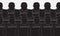 A group of uniformed policemen  with shields stand in tight rows. Vector seamless horizontal pattern.