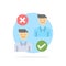 Group, User, Job, good, cancel Abstract Circle Background Flat color Icon