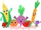 Group of Vegetable Friends