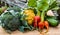 Group of vegetables from the garden