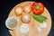 Group Of Vegetables On A Wooden Board No Plastic Wrapping Free