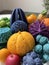 A group of vibrant 3D printed fruits and vegetables looking almost too beautiful to consume.. AI generation