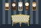 Group of vintage clocks with luxury armchair,Vector illustrations