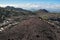 Group of volcanic tuff cones in Western Etna Park