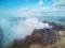 Group of volcanoes aerial view