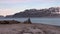 Group of walruses relax on shore of Arctic Ocean in Svalbard.