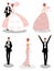 Group wedding people icons