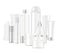 Group of white cosmetic tubes