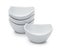 Group of white porcelain dip bowls