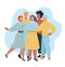 Group of women friends illustration