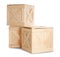 Group of wooden crates isolated