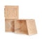 Group of wooden crates isolated on