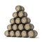 Group of wooden wine barrels. 3D render