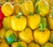 Group of yellow bell pepper