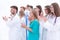 Group of young doctors give a standing ovation