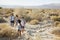 Group Of Young Friends Hiking Through Desert Countryside Together