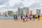 A group of young people at Salinas beach, Ecuador