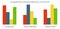 Grouped column chart. Color data comparison element