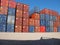 Groupm of containers stacked on pile