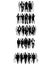 Groups of businessmen silhouettes