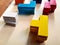 Groups of Colorful Stacked Wooden Blocks Toy