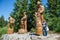 Grouse Mountain large log carvings, Vancouver