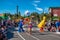 Grover , Big Bird and dancers in Sesame Street Christmas Parade at Seaworld 21