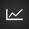 Grow diagram icon on black background for graphic and web design, Modern simple vector sign. Internet concept. Trendy symbol for