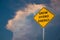 `GROW HYDRO ENERGY` ROAD SIGN AGAINST STORM CLOUDS
