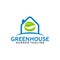 Grow leaf logo, green logo vector, greenhouse logo abstract.