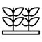 Grow plants icon, outline style