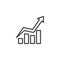 Growing bars chart line icon