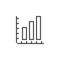 Growing bars graph line icon