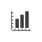 Growing bars graph vector icon
