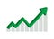 Growing business 3d green arrow with bar chart, Profit arow Vector illustration.Business concept, growing chart. Concept of sales.